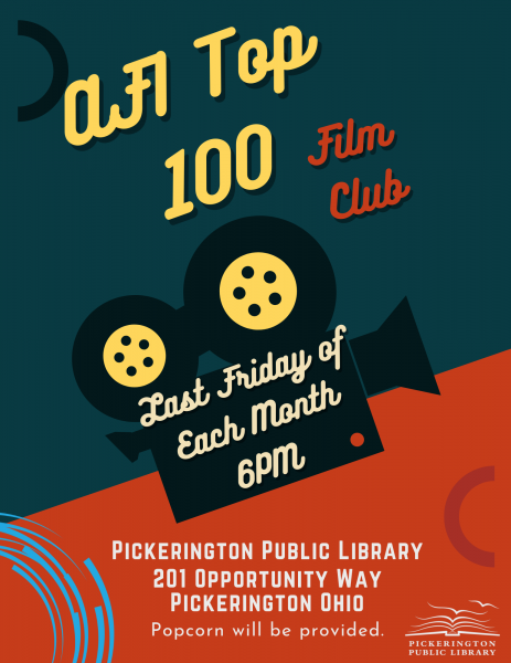 Image for event: AFI Top 100 Film Club at Pickerington Public Library